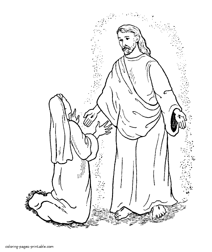 Jesus Easter coloring pages