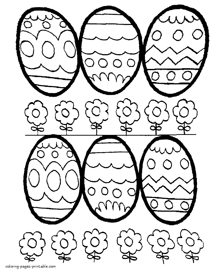 Easter eggs coloring pages printable