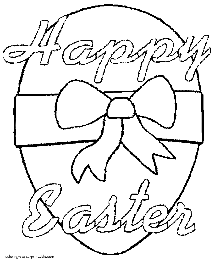Printable coloring pages Easter. Egg