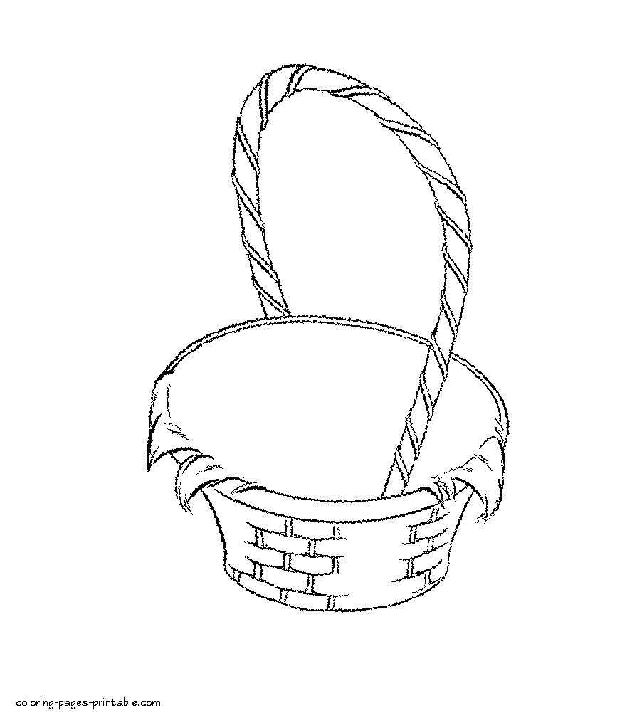Baskets for Easter holiday. Coloring pages