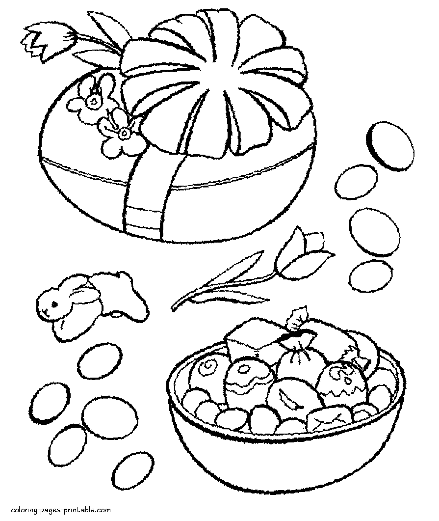 Free printable Easter coloring pages. Holidays