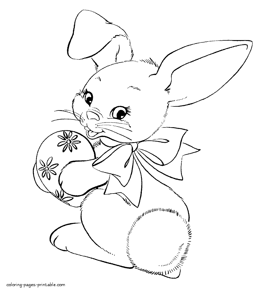 Free Easter symbols colouring pages