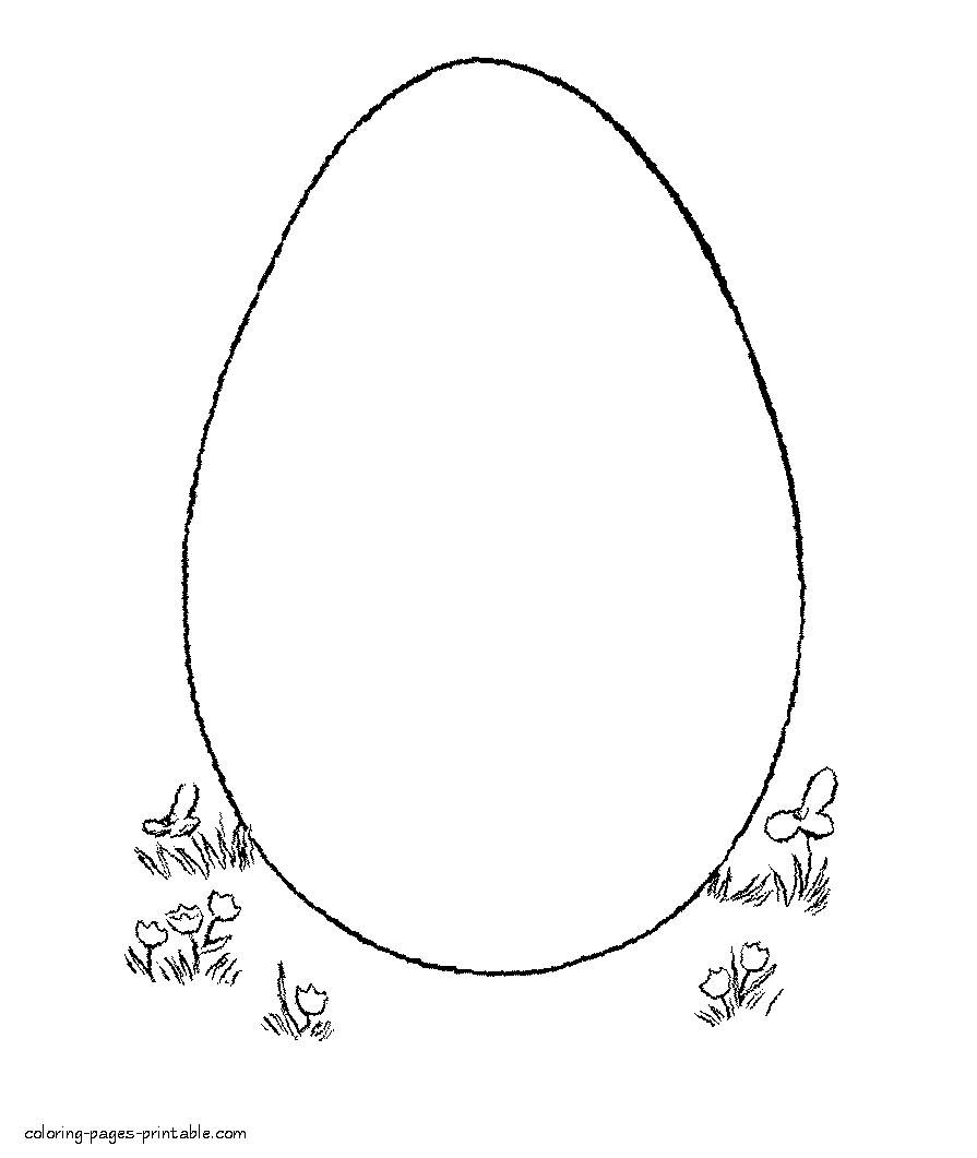 Easter eggs free colouring pages