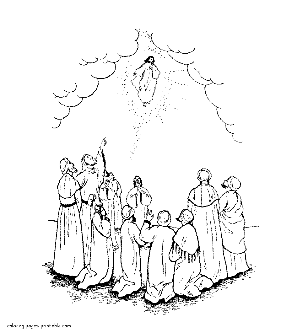 Religious Easter coloring pages