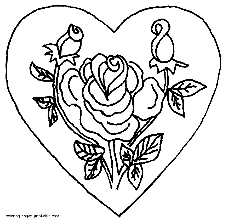 Love heart coloring pages