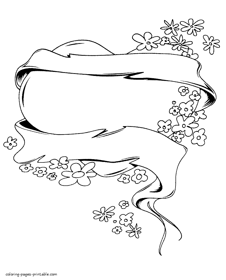 Coloring pages with hearts