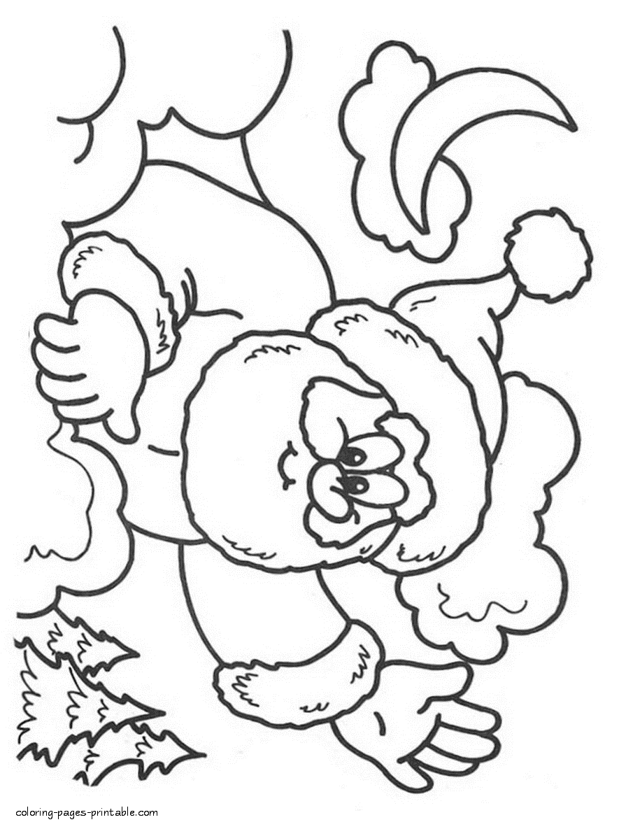 Santa Clause coloring pages. Christmas pictures