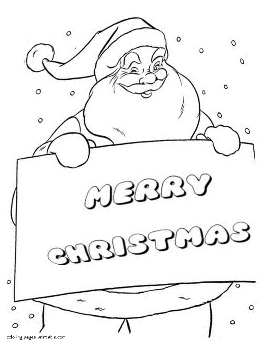 Merry Christmas. Free coloring pages
