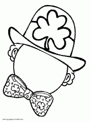 St. Patrick's Day coloring pages. Shamrock, Leprechaun ...