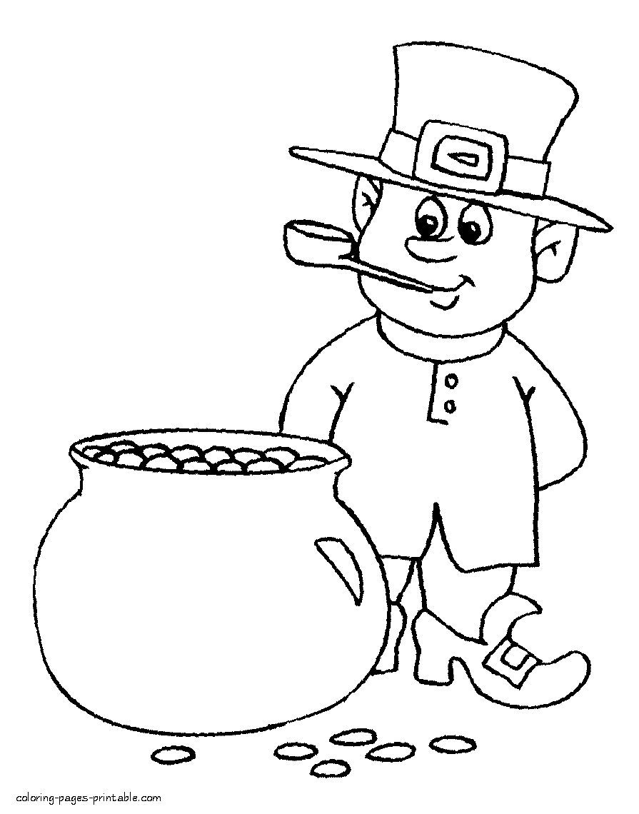 Leprechaun coloring pages free to holiday
