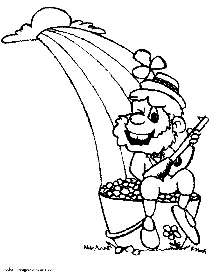 Spring holidays coloring pages. St. Patrick's Day