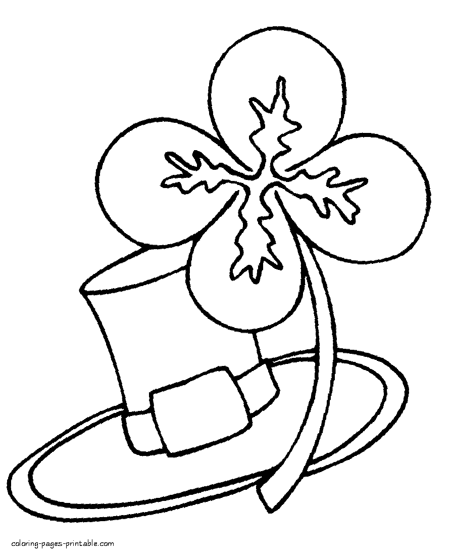 St. Patrick's Day symbols. Coloring pages