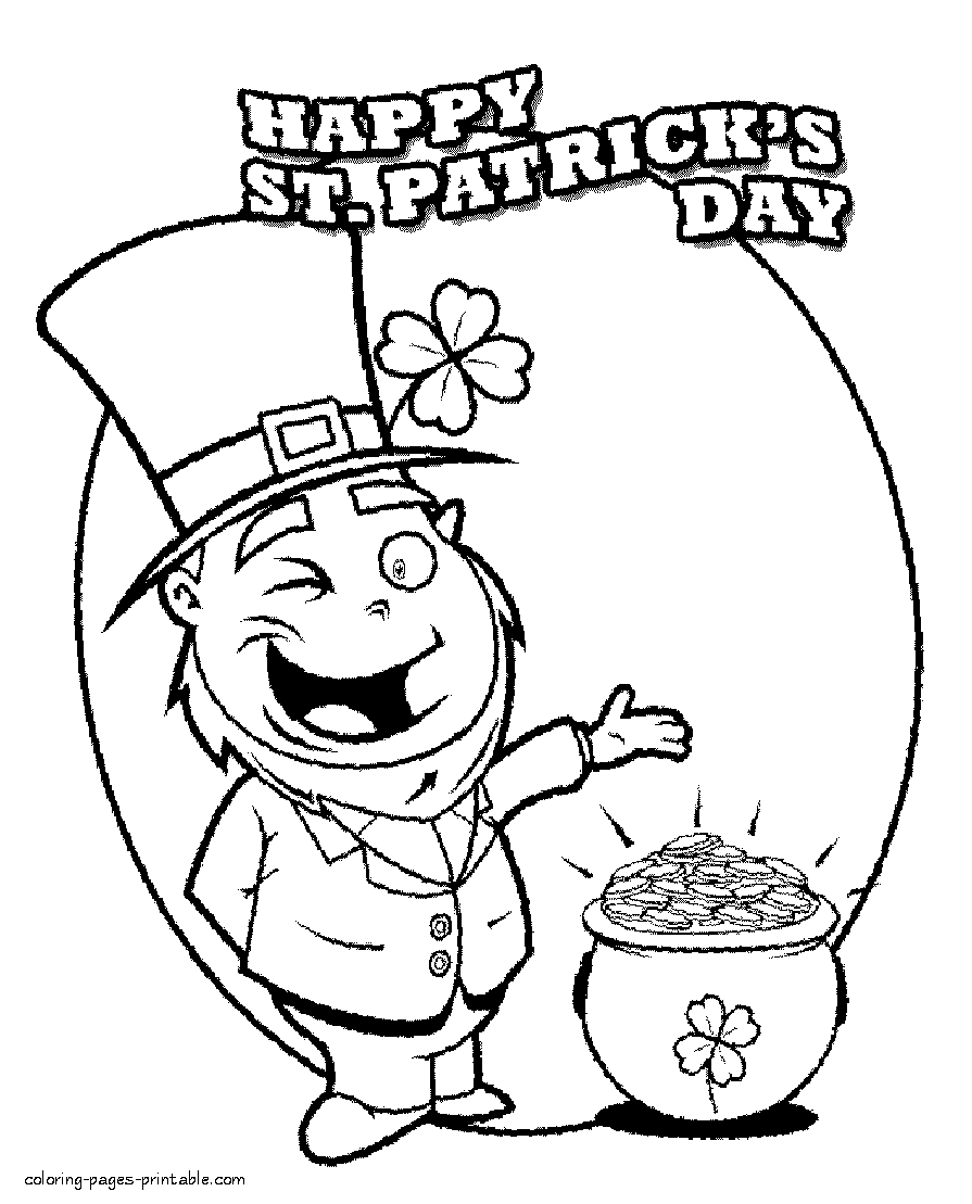 St Patrick coloring pages to print
