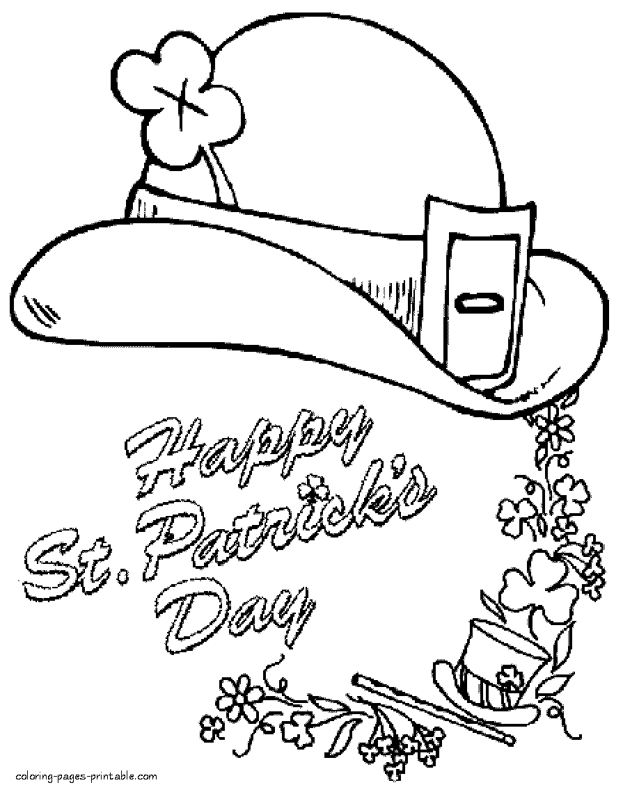 St. Patricks Day printable coloring pages for children