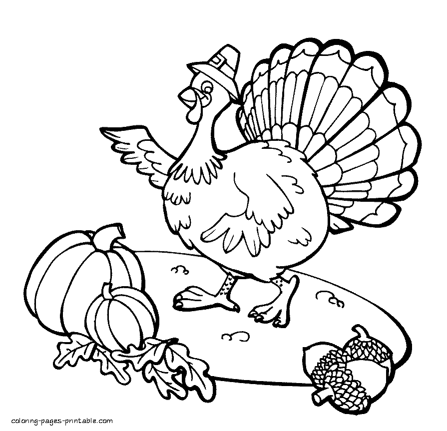 Printable Thanksgiving coloring sheets for kids