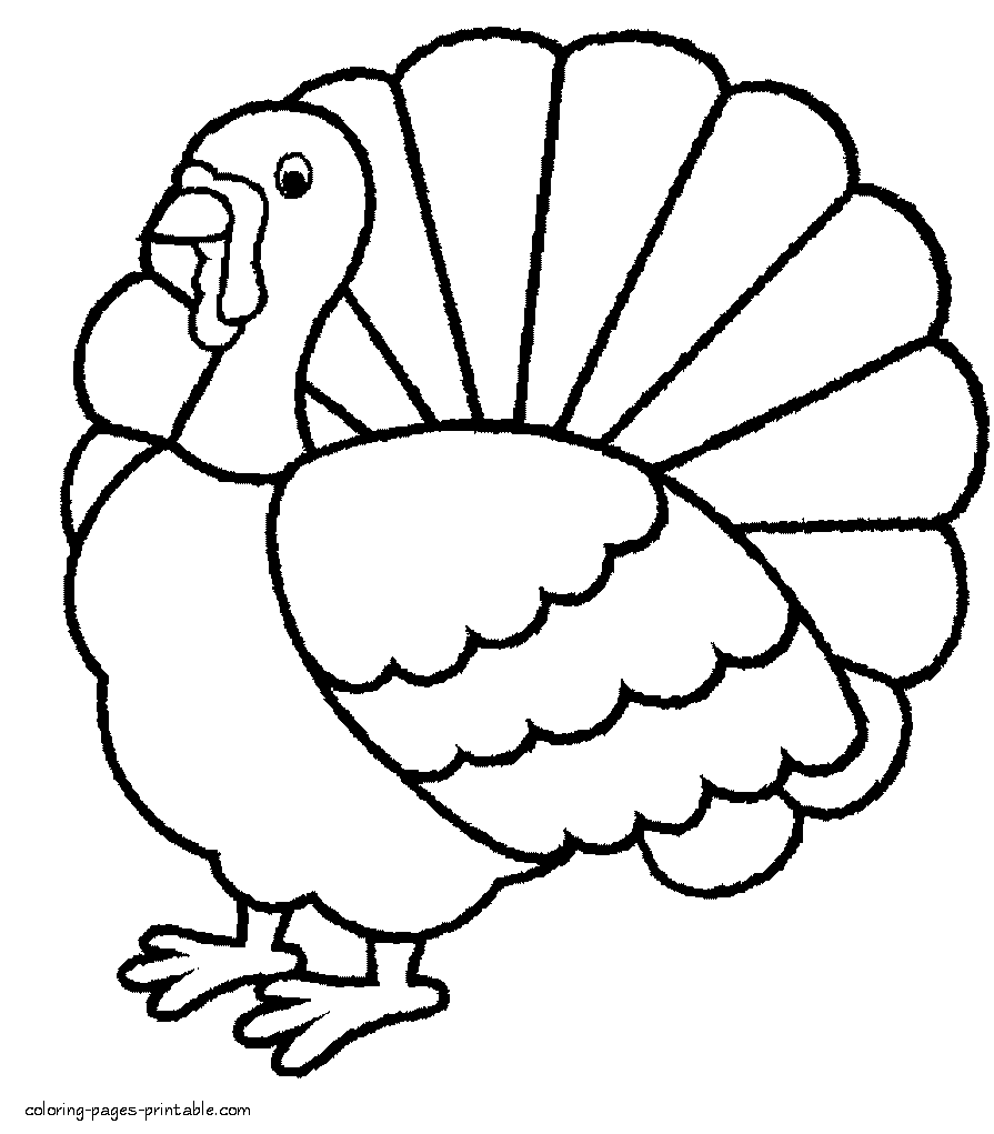 Printable turkey coloring pages for children activity