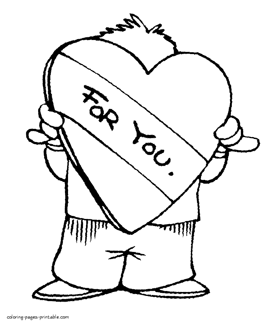 Free Valentine coloring pages for printing