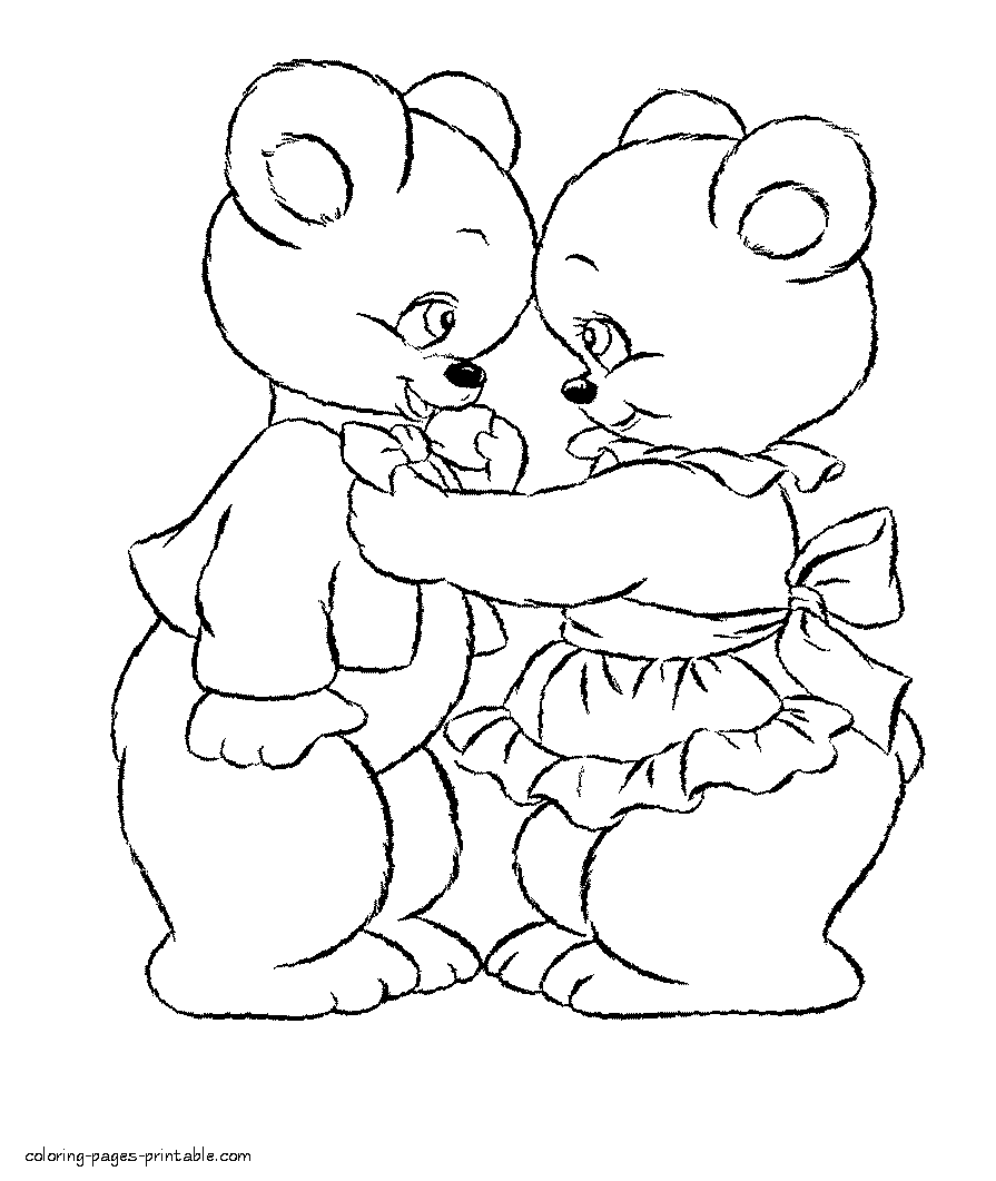 Free valentines coloring pages for kids