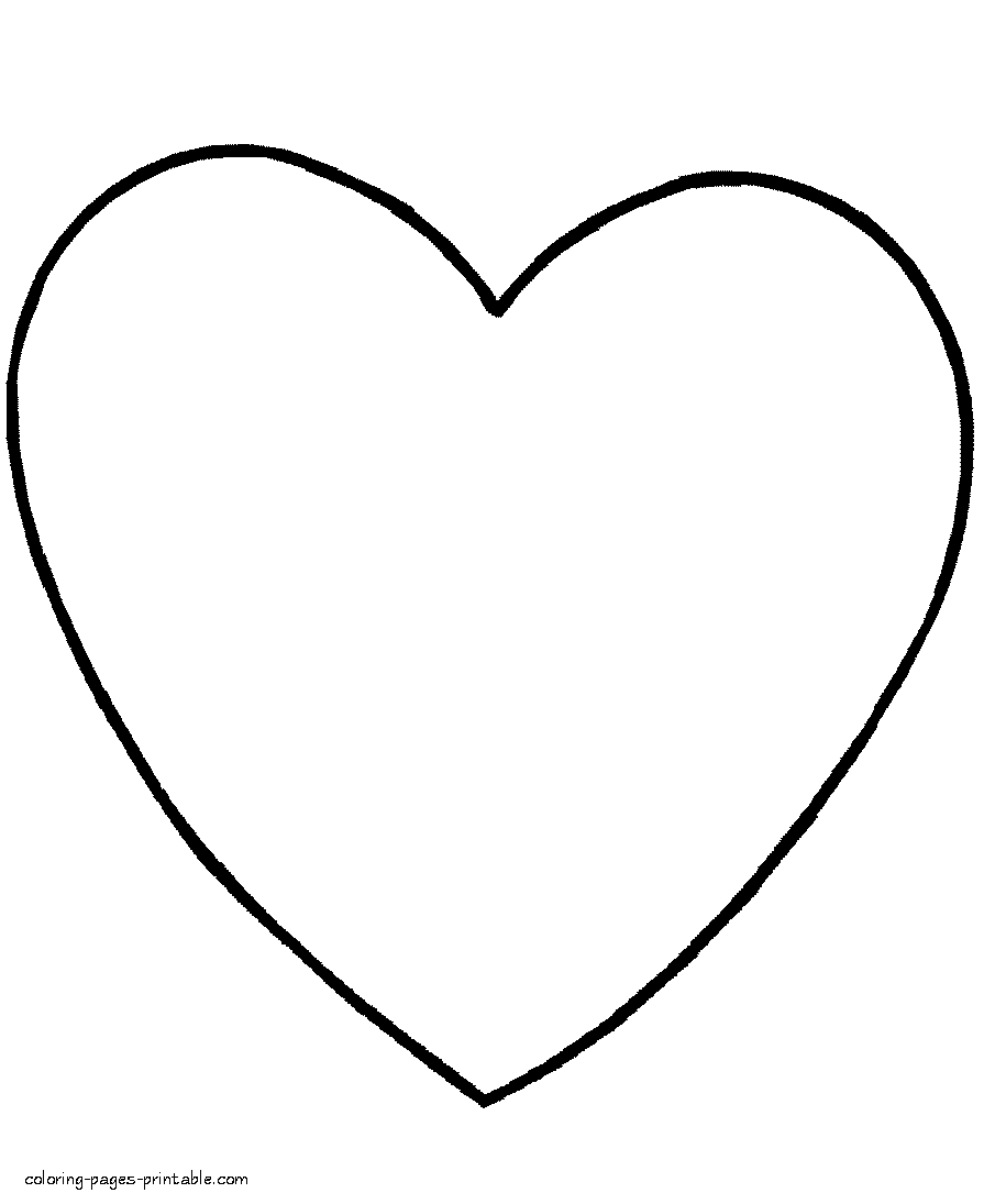 Coloring pages for toddlers - Simple Heart picture