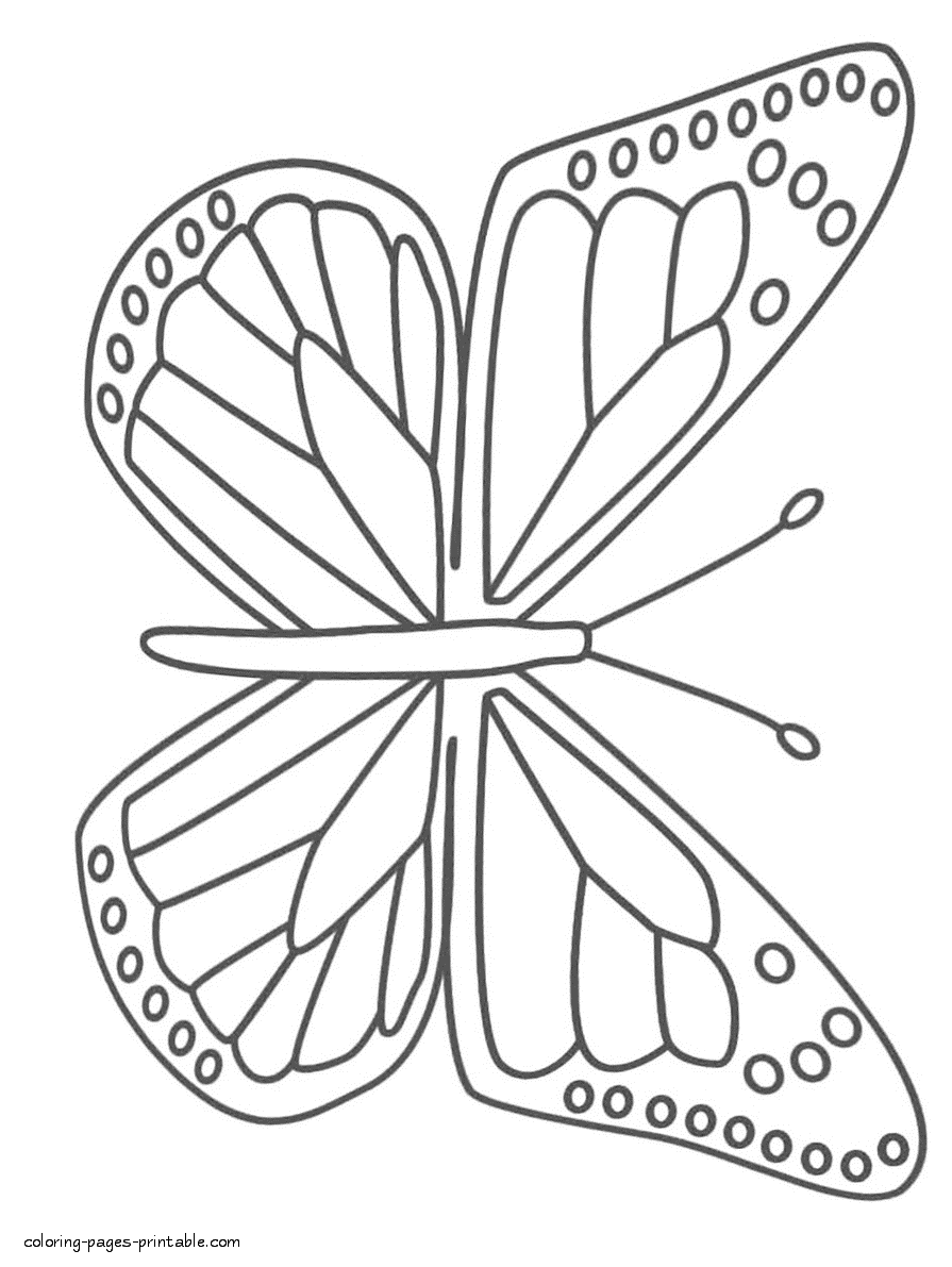 Monarch butterfly coloring pages printable