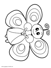 Printable Butterfly Coloring Pages Page Simple