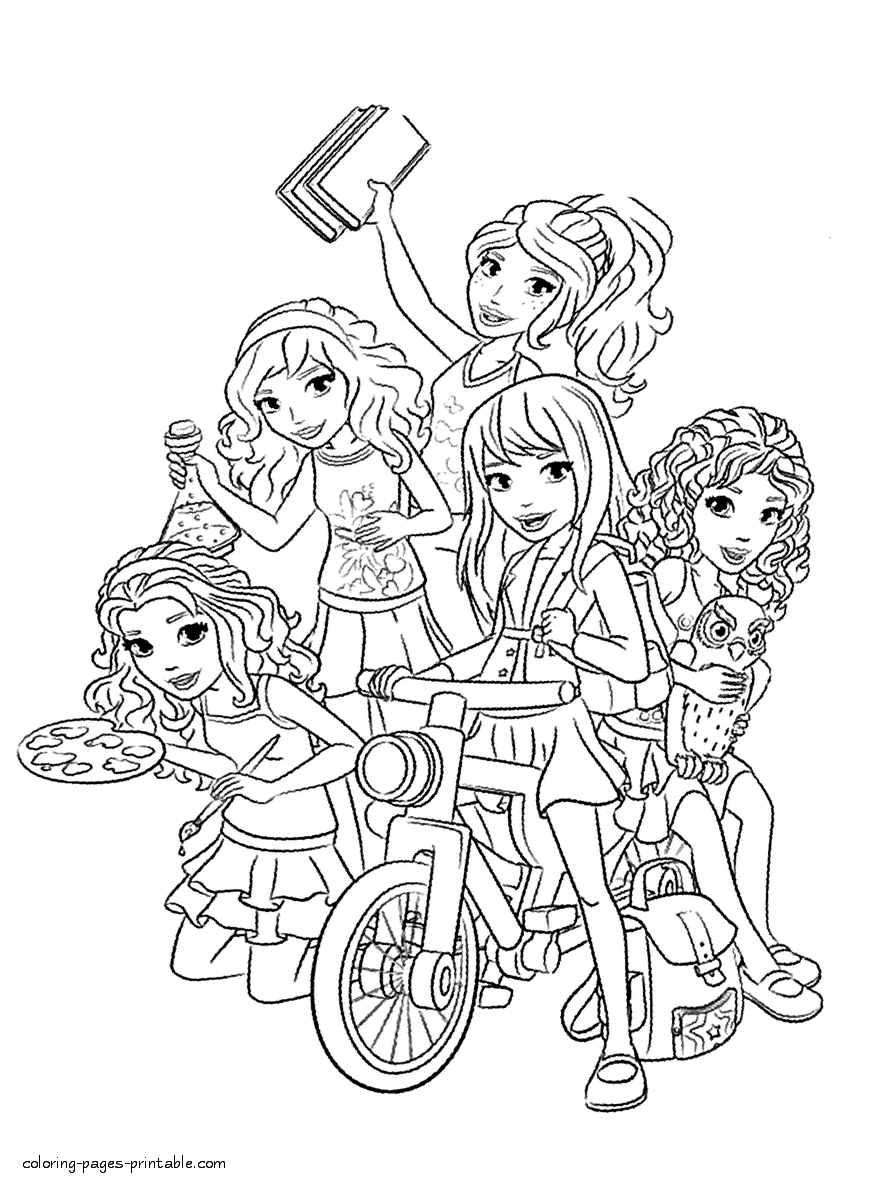 Coloring Pages Lego Friends Print Free Paw Patrol