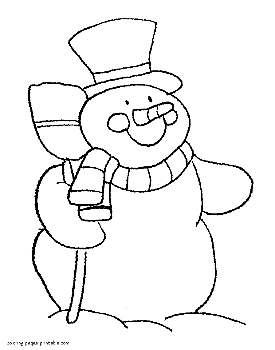 Snowman coloring pages for free printable
