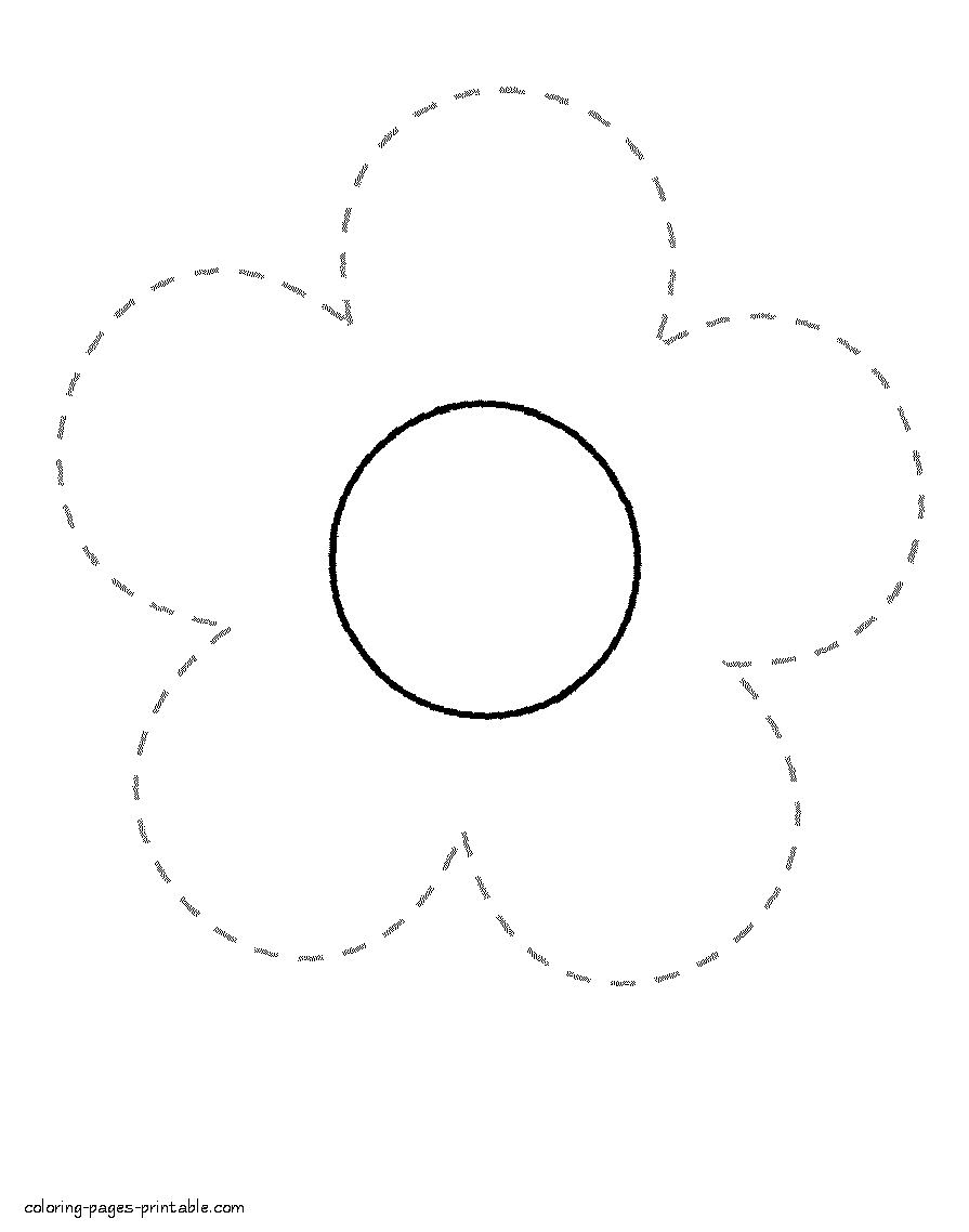 Easy coloring pages for toddlers. Spring flower