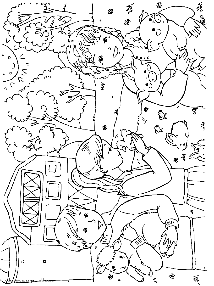 Baby animals coloring pages for children