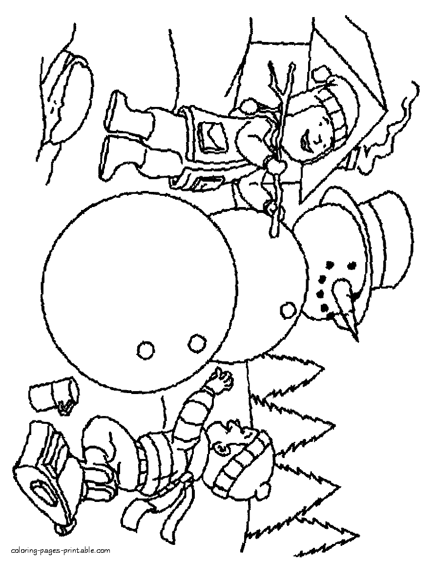 Coloring pages of winter for free printing