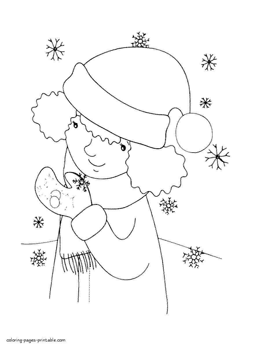 Snow flakes coloring pages for kids