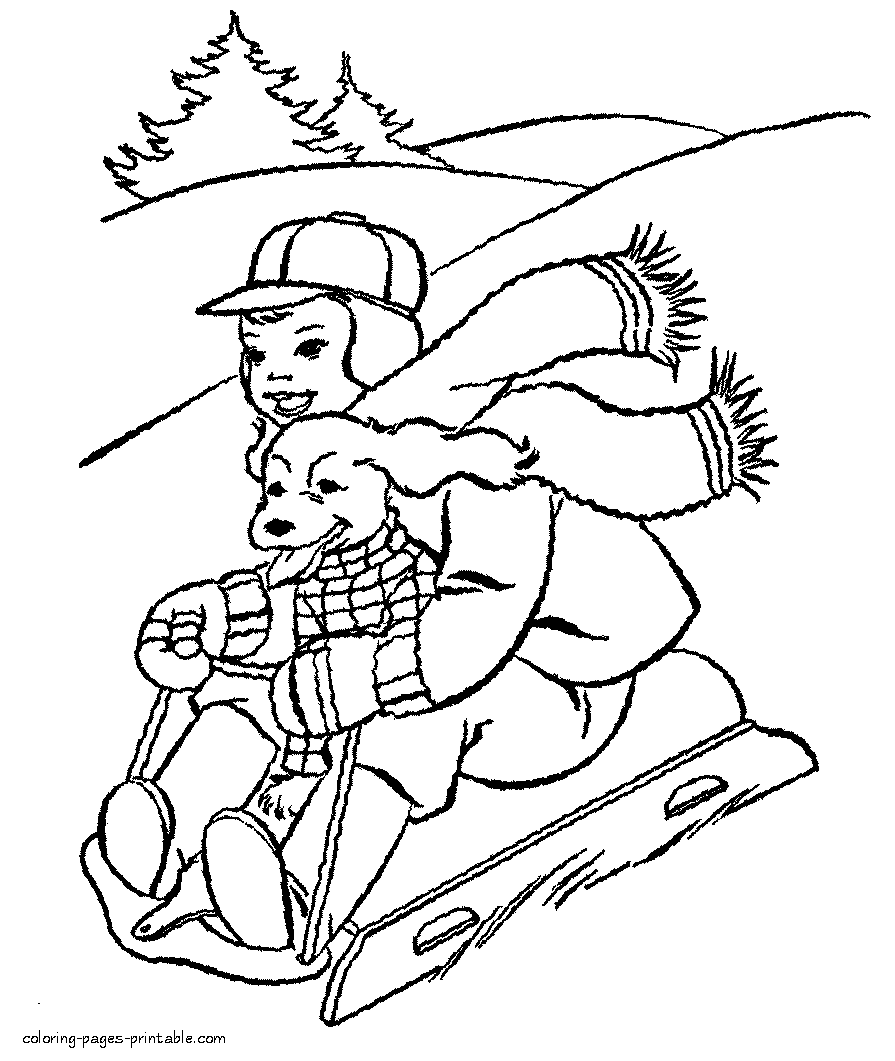 Winter Pictures To Color For Kids - pic-potatos