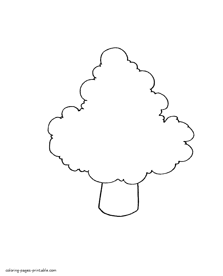 Tree very simple coloring page for toddlers