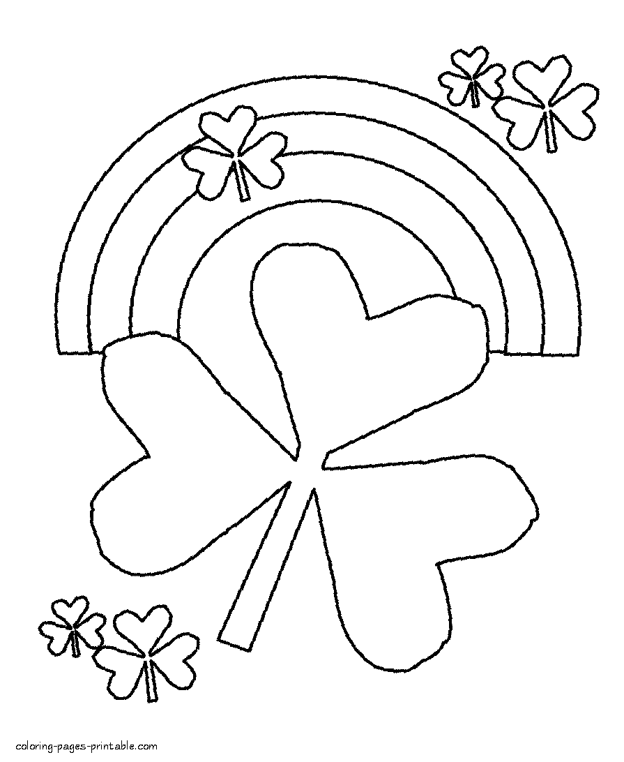 Nature colouring pages for kindergarten. Print the rainbow