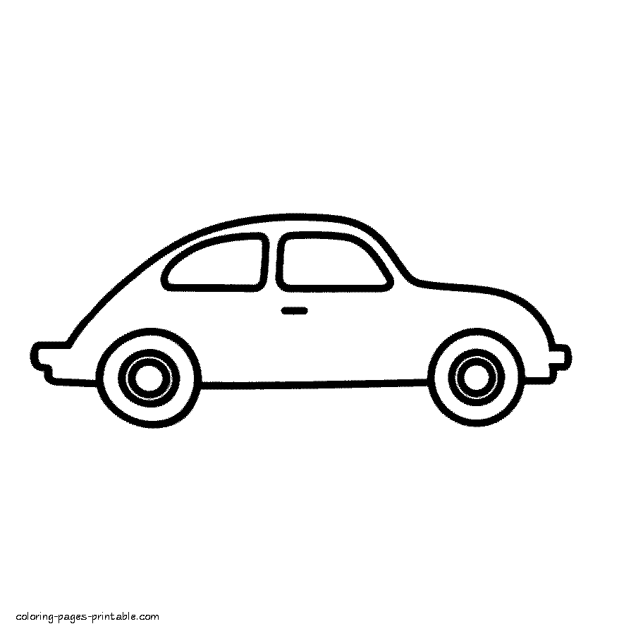 Coloring pages for kids cars. Transportation for toddlers
