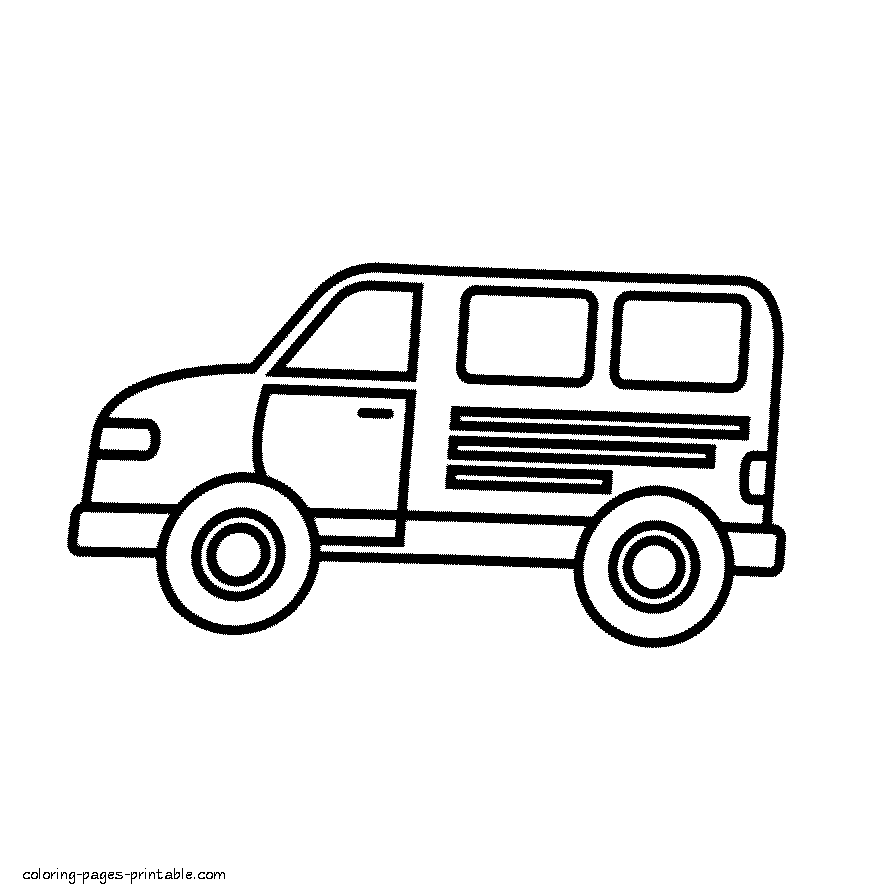 Transportation coloring pages to preschool color