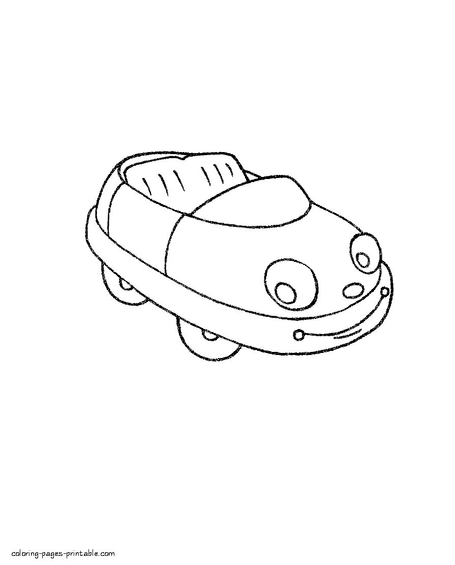 Toddler car coloring pages to print on a paper