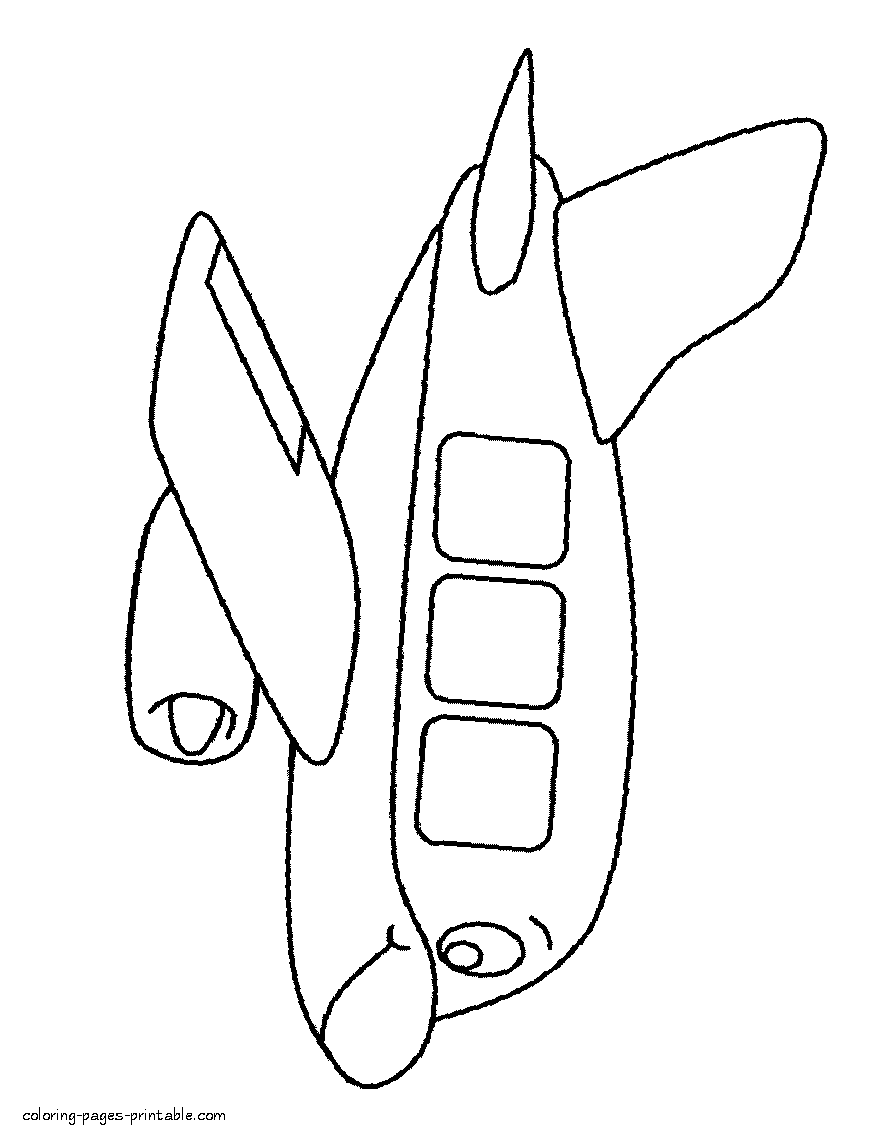 Coloring sheets for preschool. Aircraft pictures
