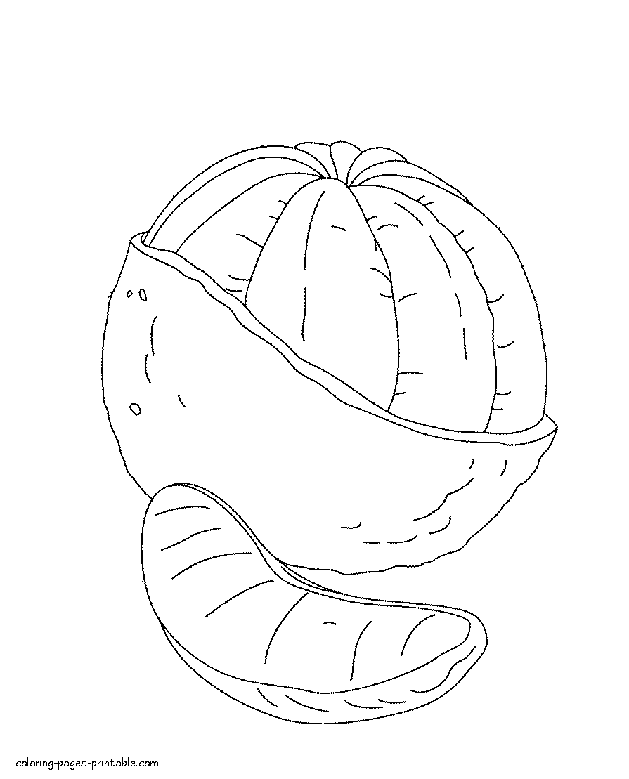 Orange - free coloring pages for preschool to print