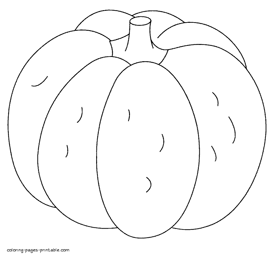 Free toddler coloring pages. Pumpkin printable picture