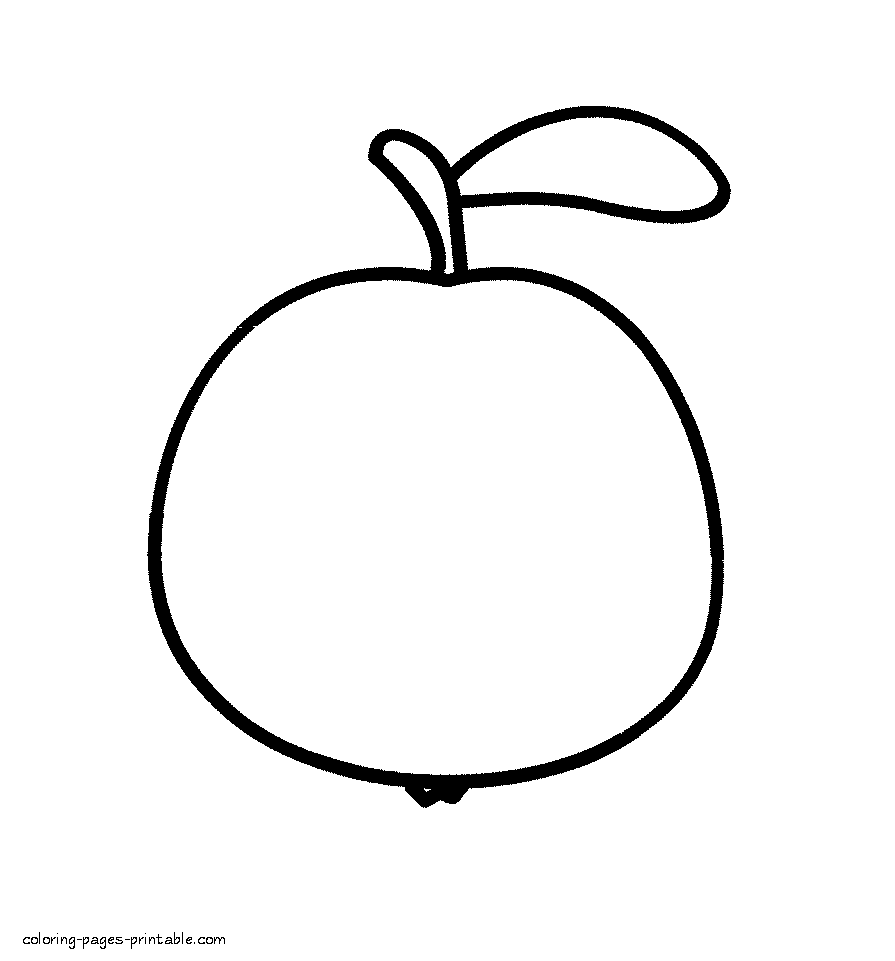 Printable preschool coloring pages of fruits and vegetables