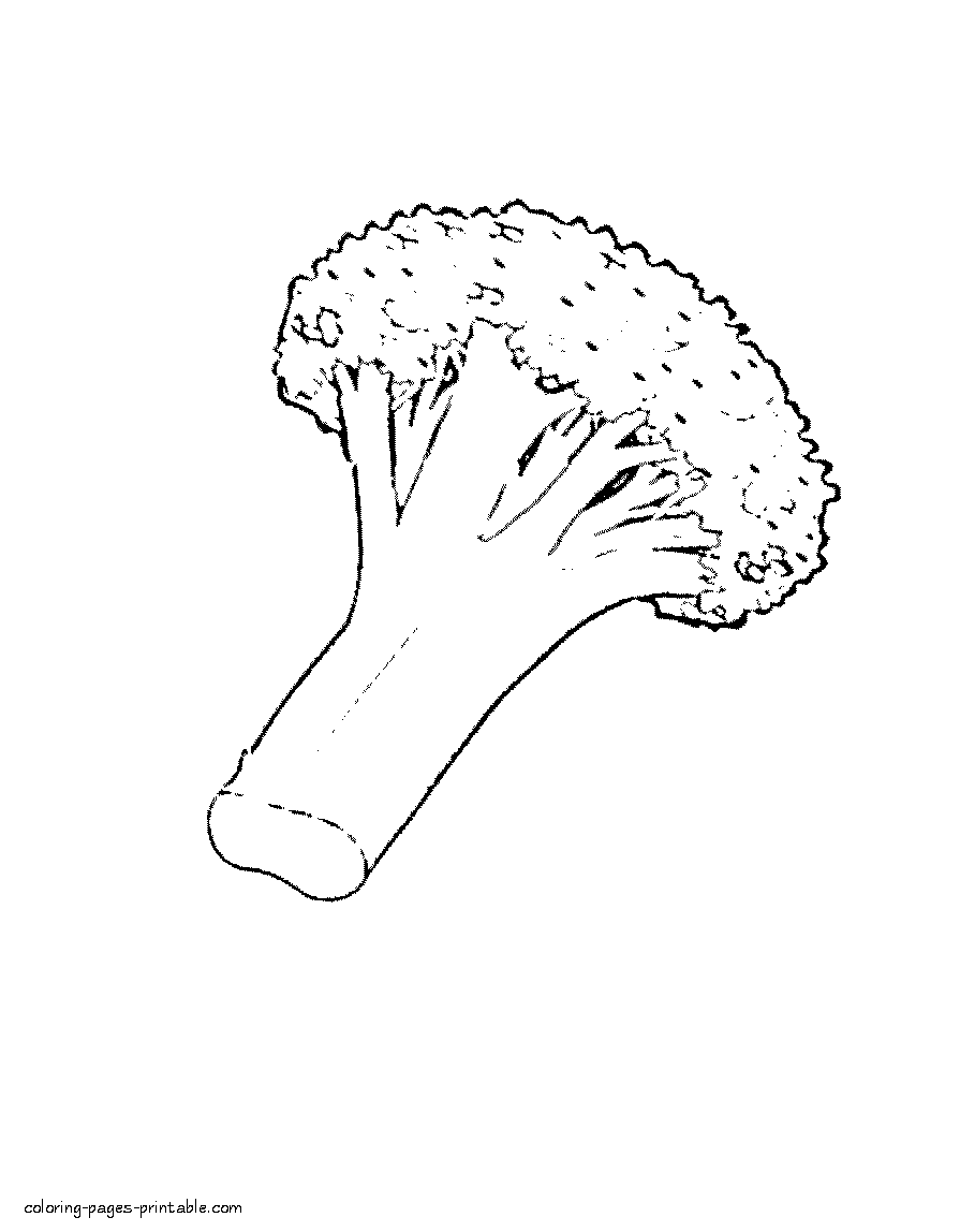 Cauliflower coloring pages for preschoolers. Vegetables