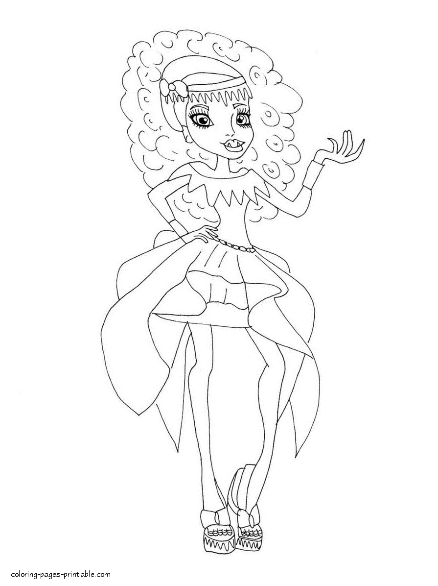 Abbey Bominable coloring pages 1 Monster High. Abbey Bominable coloring pages 1