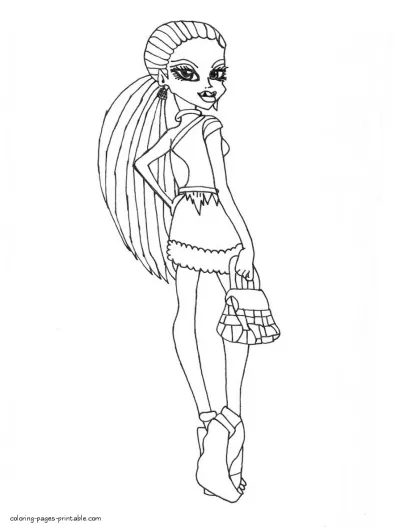 Abbey Bominable colouring page that you can print