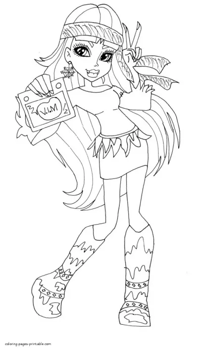 Monster High characters coloring pages to print. Abbey Bominable
