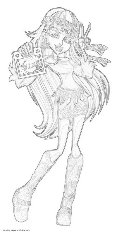 Free printables for girls. Abbey Bominable coloring page