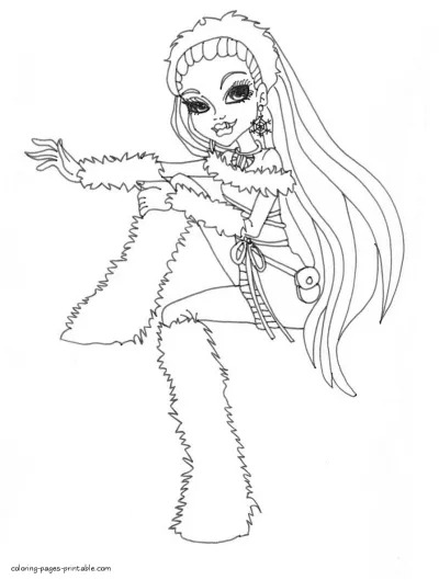 Printable Abbey Bominable coloring pages for free