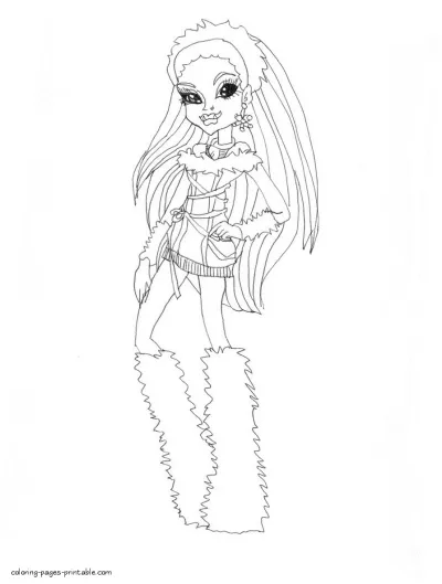 Coloring page of Abbey Bominable from Monster High