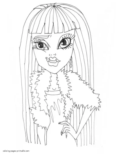 Abbey Bominable printable Monster High coloring pages