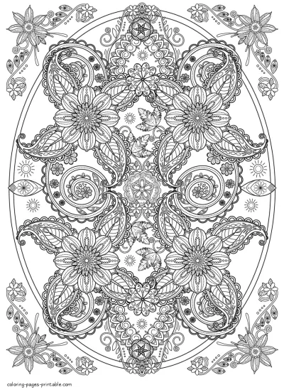 Complicated Abstract Coloring Pages For Free